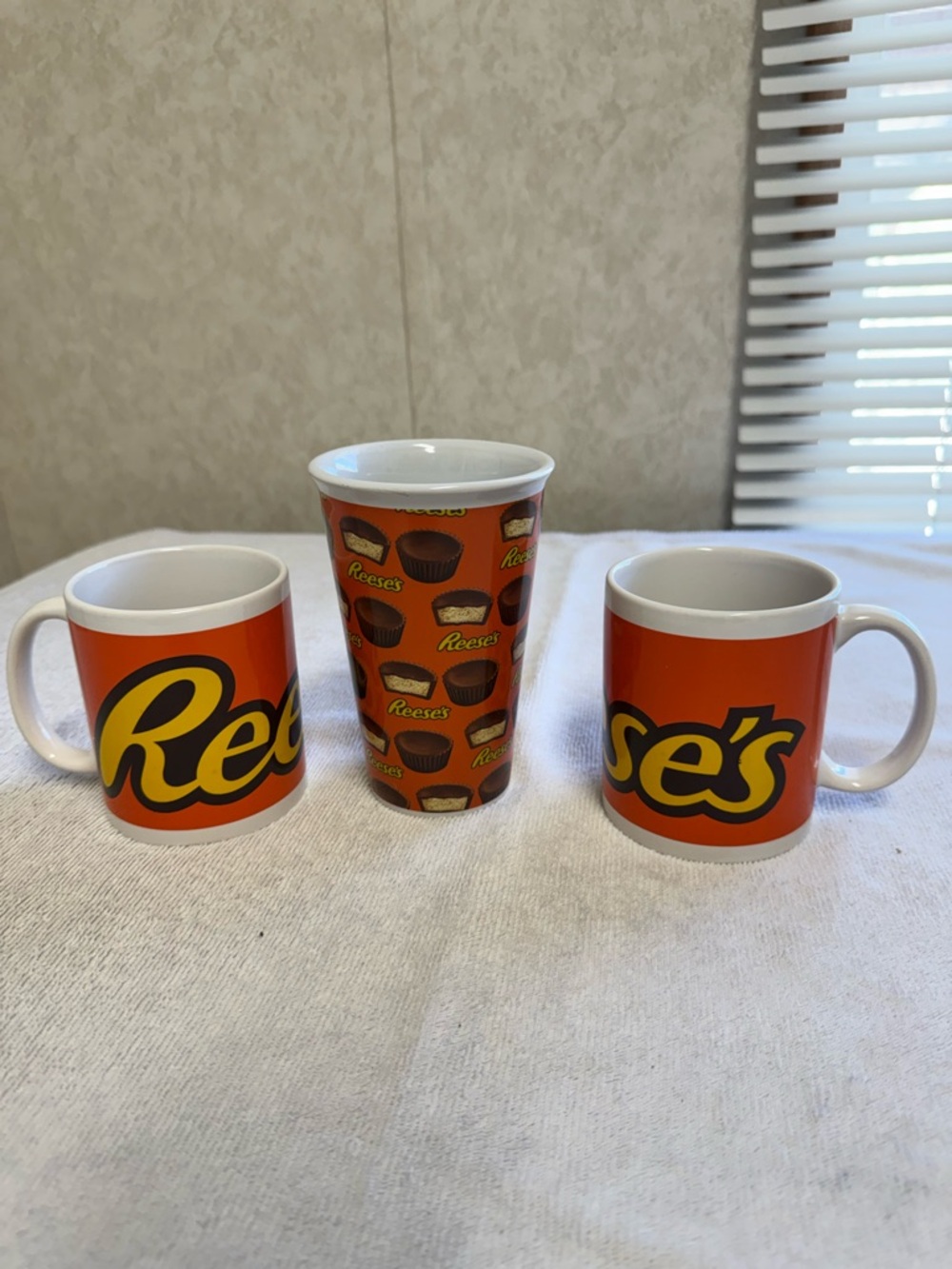 Reese's Orange Logo Ceramic Mug and Tall Tumbler Set